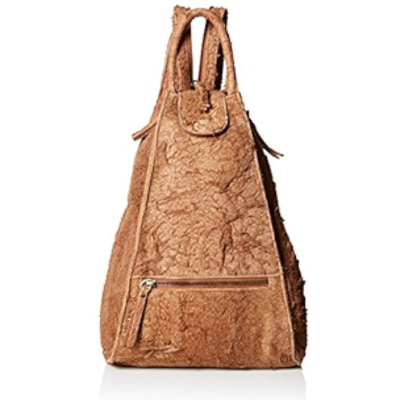 Latico Clarkson 5401 Brown Shredded Suede Leather Backpack - Picture 1 of 8